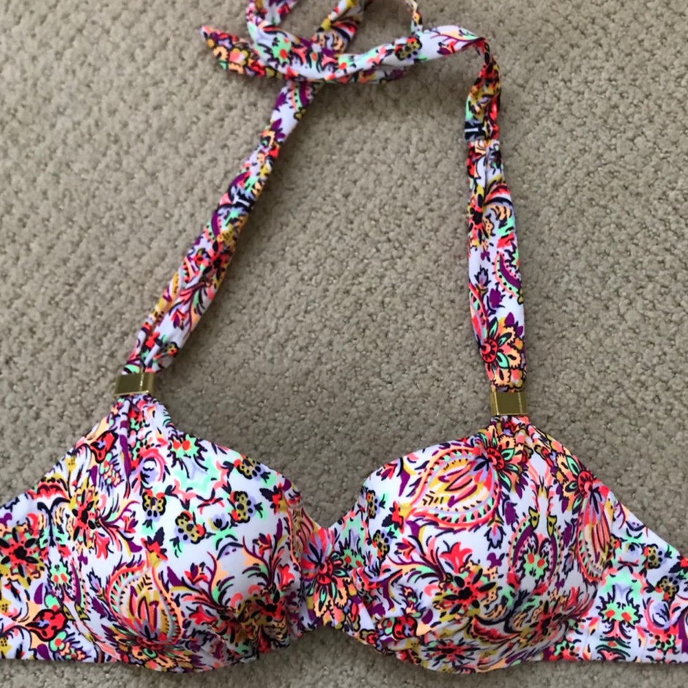 Victoria’s Secret paisley halter bikini top